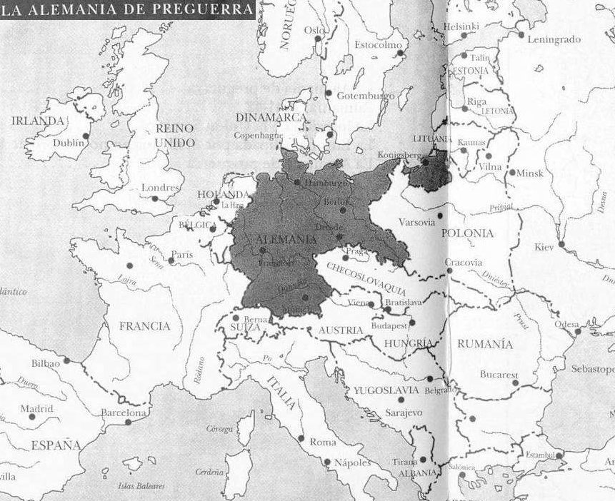 Alemania en la etapa previa a la Segunda Guerra Mundial