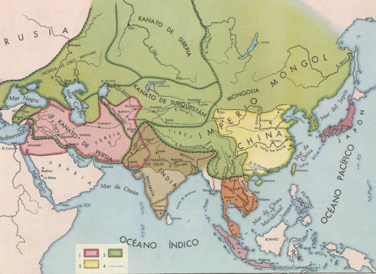 Pais Global Mapas Imperios De Asia En La Edad Media